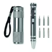 Zestaw latarka 9 LED i multitool aluminiowy COMBITOOL