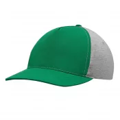 ciemnozielony, szary - 5 segmentowa czapka baseballowa