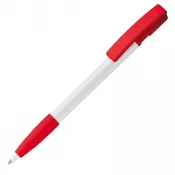 biało / czerwony - Długopis plastikowy Nash Grip