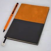 pomarańczowy - Notes A5 i długopis REPORTER Pierre Cardin