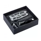 czarny - Narzędzie wielofunkcyjne z latarką Survivor