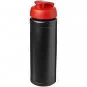 Czarny-Czerwony - Bidon Baseline® Plus o pojemności 750 ml z wieczkiem zaciskowym i uchwytem
