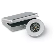 Kompas klasyczny aluminiowy w metalowym pudełku TARGET Srebrny Mat