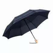 granatowy - Automatycznie otwierany i składany, wiatroodporny parasol kieszonkowy CALYPSO