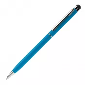 niebieski - Długopis aluminiowy z dotykowym rysikiem