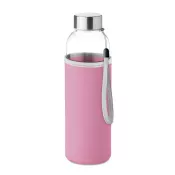 Butelka szklana 500 ml w neoprenowym etui UTAH GLASS Dziecięcy Róż