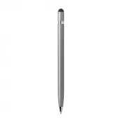 srebrny - Długopis aluminiowy z touch pen-em