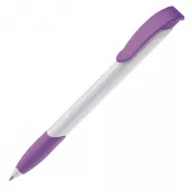 biało / purpurowy - Długopis Apollo (kolor nietransparentny)