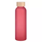 czerwony - Szklana butelka TAKE FROSTY 500 ml
