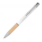 biały - Długopis metalowy półżelowy NAPLES