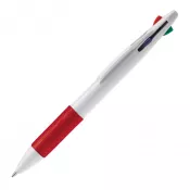 biało / czerwony - Długopis 4-kolorowy