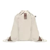 Worek z bawełny z recyklingu 220 g/m² PANDA BAG Bezowy