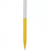 Żółty - Unix długopis z tworzyw sztucznych pochodzących z recyklingu