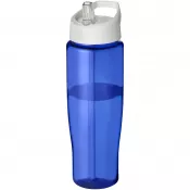 Biały-Niebieski - Bidon H2O Tempo® o pojemności 700 ml z wieczkiem z słomką