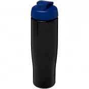 Czarny-Niebieski - Bidon H2O Tempo® o pojemności 700 ml z wieczkiem zaciskowym