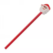 czerwony - Ołówek z gumką