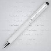 biały - Długopis metalowy touch pen, soft touch CLAUDIE Pierre Cardin