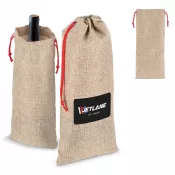 Torebka na wino w stylu juty 14x34cm