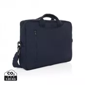 granatowy - Torba na laptopa 15,4" AWARE™ Laluka, bawełna z recyklingu