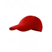 Czerwony - Dziecięca czapka z daszkiem 340 g/m² 6P KIDS 303