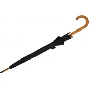 czarny - Parasol automatyczny drewniany Ø105 cm NANCY