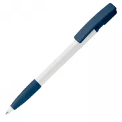 biało / ciemnoniebieski - Długopis plastikowy Nash Grip