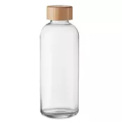 Butelka szklana 650 ml z bambusową pokrywką FRISIAN