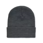 Czapka zimowa unisex z dzianiny RPET POLO RPET Bialy/Czarny