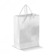 biały - Papierowa torba mała 18x24x8 cm