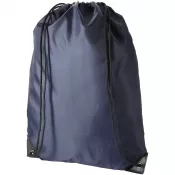 Granatowy - Plecak na sznurkach poliestrowy Oriole Premium, 33 x 44 cm