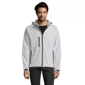 Softshell męski z kapturem 340 g/m² Sol's REPLAY MEN Bialy
