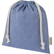 Niebieski melanż - Pheebs torba na prezent z bawełny z recyklingu o gramaturze 150 g/m² i z certyfikatem GRS, średnia o pojemności 1,5 l