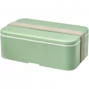 Szary kamienny-Zielony butelkowy - MIYO Renew jednoczęściowy lunchbox