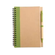 Notes B6 z długopisem 70 kartek gładkie SONORA PLUS Limonka
