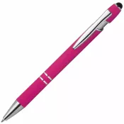 różowy - Długopis plastikowy touch pen