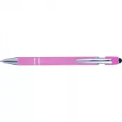 różowy - Długopis z touch pen-em