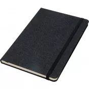 czarny - Notes A5 w linie z trzciny cukrowej i rPET ALGIERS