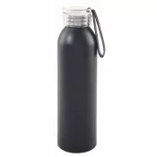 czarny - Aluminiowa butelka LOOPED 650 ml