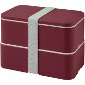 MIYO POP dwupoziomowe pudełko śniadaniowe 700+700 ml Bordo
