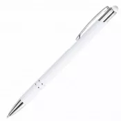 biały - Metalowy długopis reklamowy BELLO Touch Pen