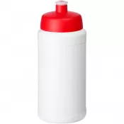 Biały-Czerwony - Bidon Baseline® Plus o pojemności 500 ml z wieczkiem sportowym