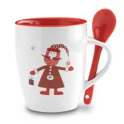 Kubek ceramiczny 250 ml z łyżeczką CLAUS