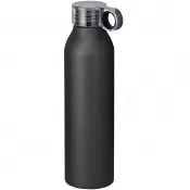 Czarny - Aluminiowa butelka sportowa Grom 650 ml