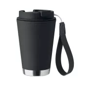 Kubek dwuścienny z PP z paskiem 300 ml TOPIZ