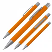 pomarańczowy - Metalowy długopis reklamowy ABU DHABI