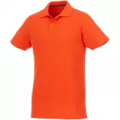 Pomarańczowy - Helios - koszulka męska polo z krótkim rękawem