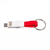czerwony - Brelok do kluczy, kabel do ładowania i synchronizacji