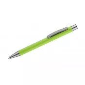 zielony jasny - Długopis aluminiowy z gumowaną powierzchnią GOMA