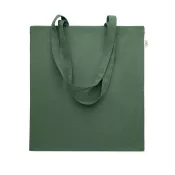 Torba z bawełny z recyklingu 140 g/m² VIVEKA COLOUR Ciemnozielony
