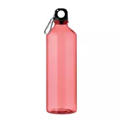 Butelka z RPET z karabińczykiem 750 ml MOSS RE750 Przezroczysty Czerwony